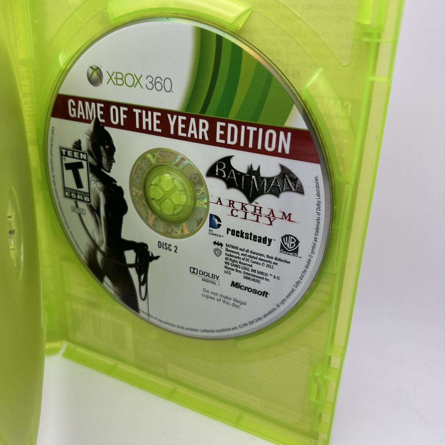 Batman Arkham City Game of the Year Platinum Hits For XBox 360 Video Game Used