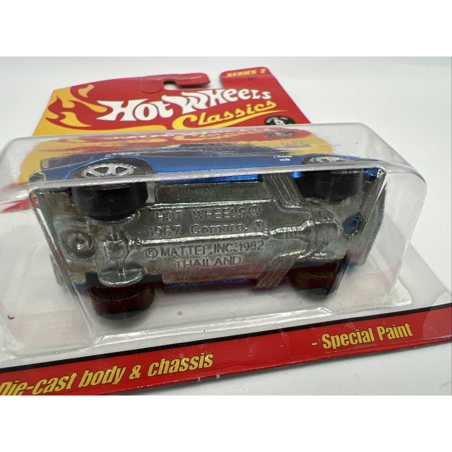 Hot Wheels Classic Series #2 1967 Camaro Convertible Hood Stripes Blue White