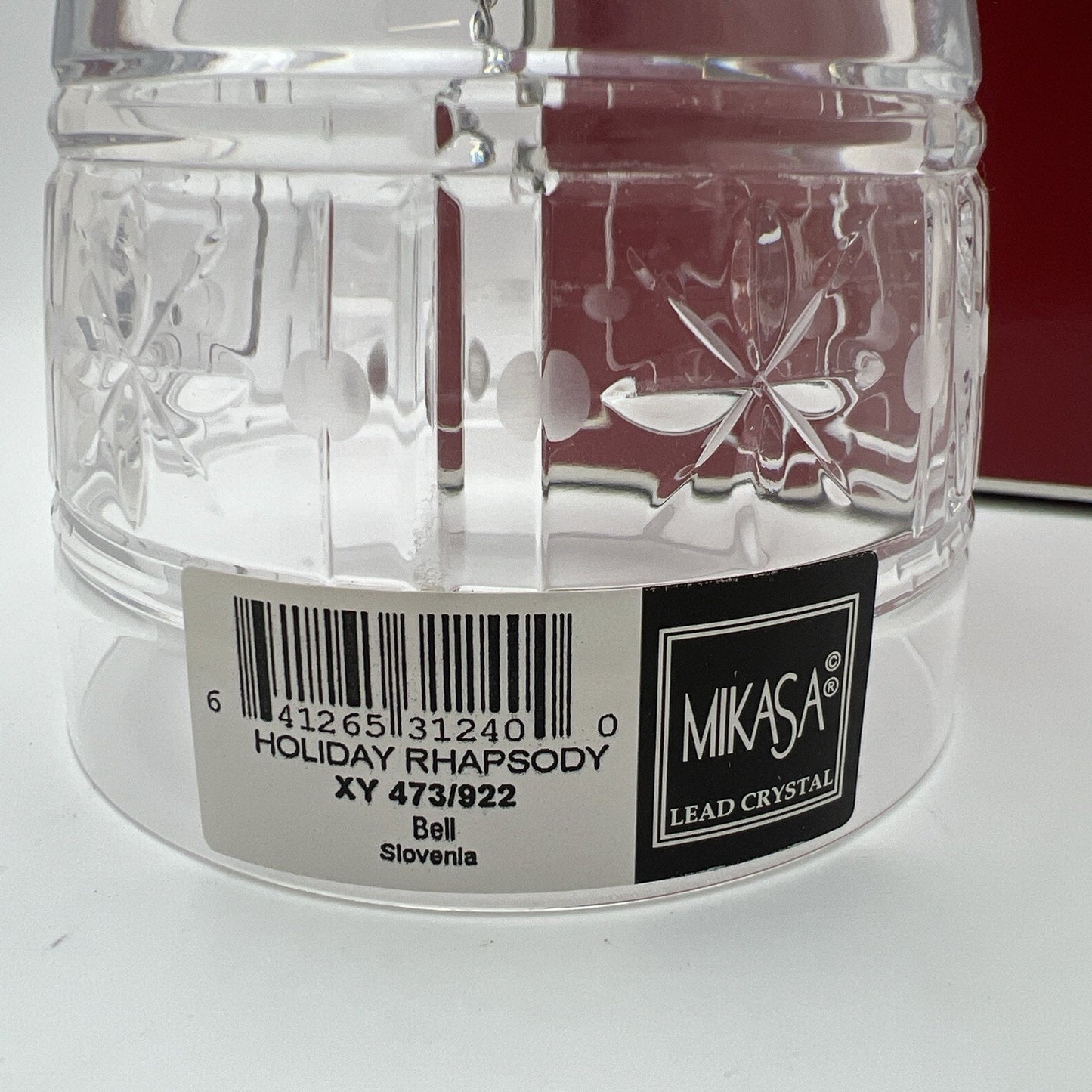 Mikasa Crystal Holiday Rhapsody Bell Slovenia Christmas Lead Hand Ring Rare Find