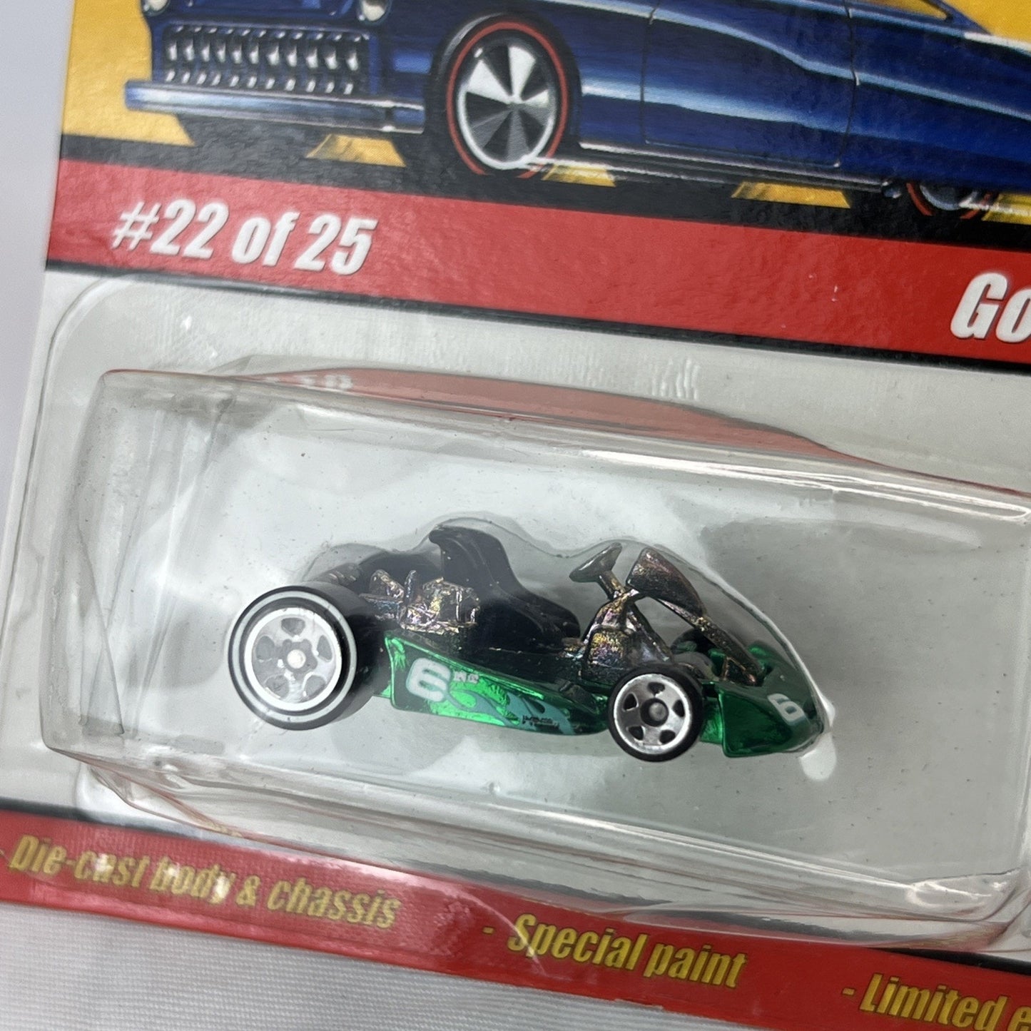 Hot Wheels Go Kart Car Classics Car #22 of 25 Series 1 Green Flames Die Cast
