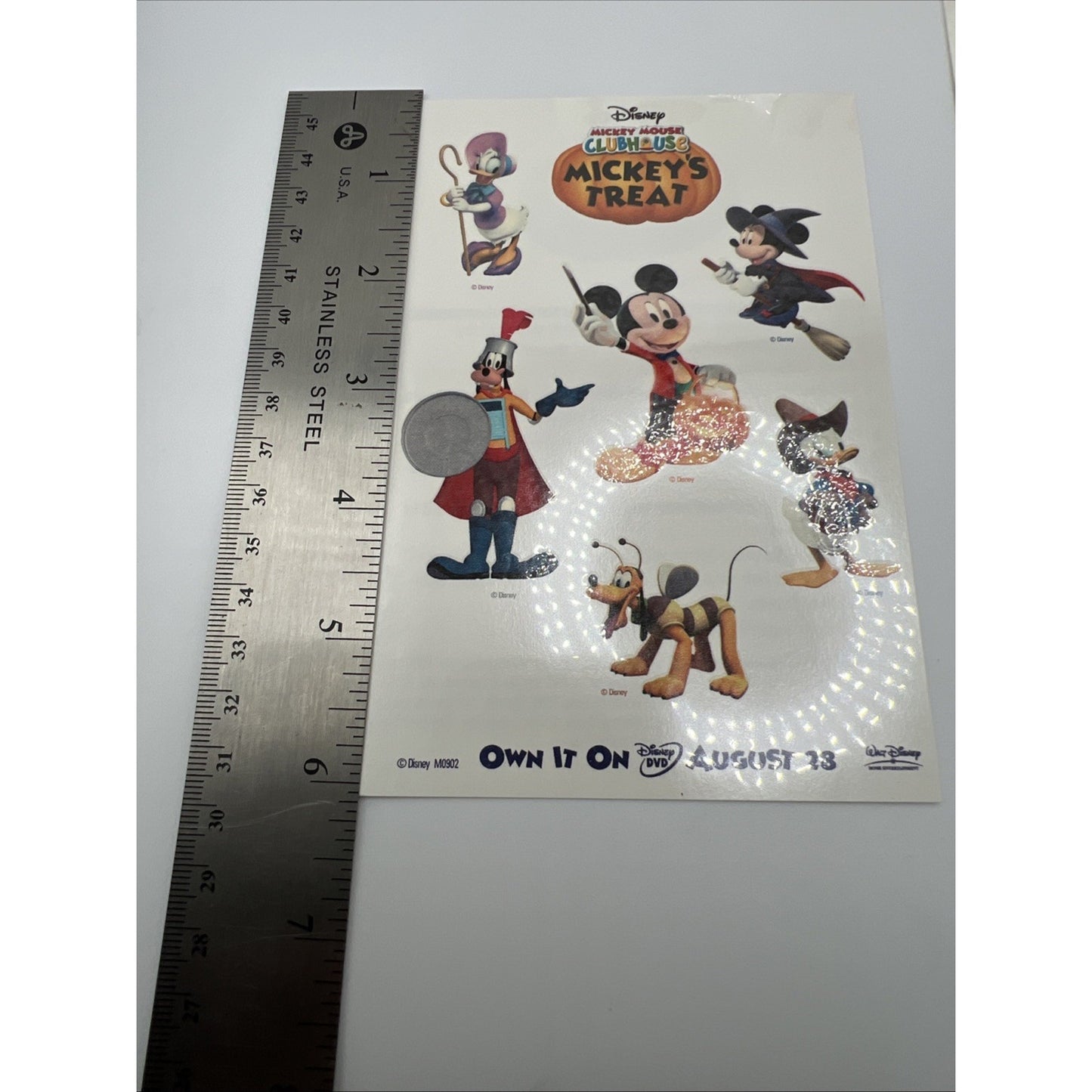 Disney Mickey Mouse Club House Treat Halloween DVD Temporary Tattoos Rare 6 Ct
