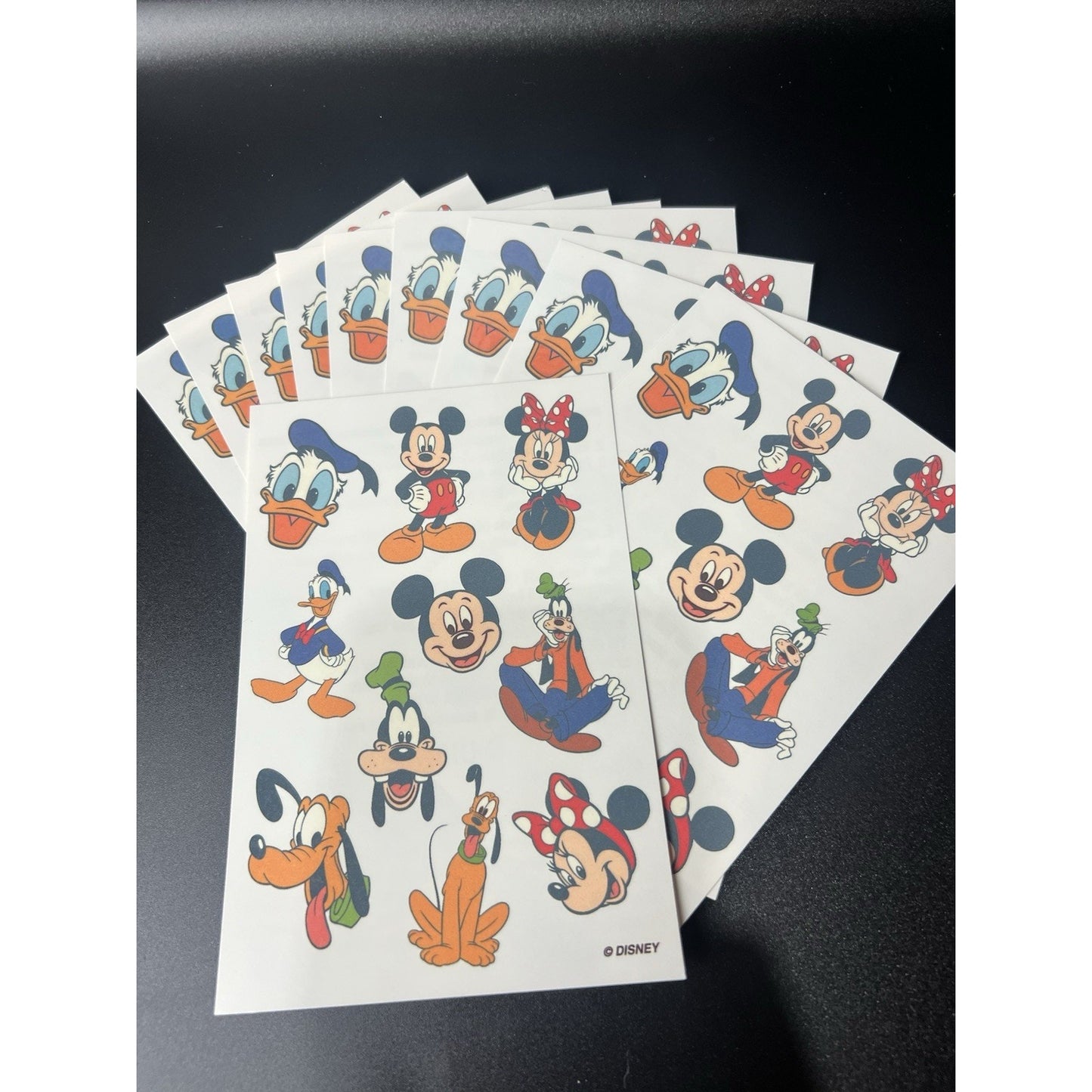 Disney 100 Ct Temporary Tattoos 10 Sheets Mickey Mouse Minnie Goofy Donald Pluto