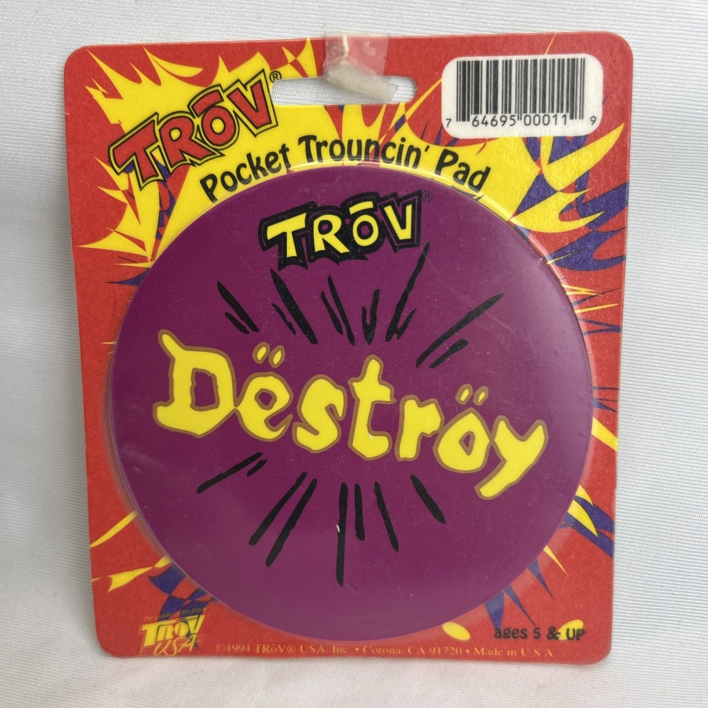 Trov Pocket Trouncin Pad Pogs Vintage 1994 Game Destroy Vintage Rare Sealed