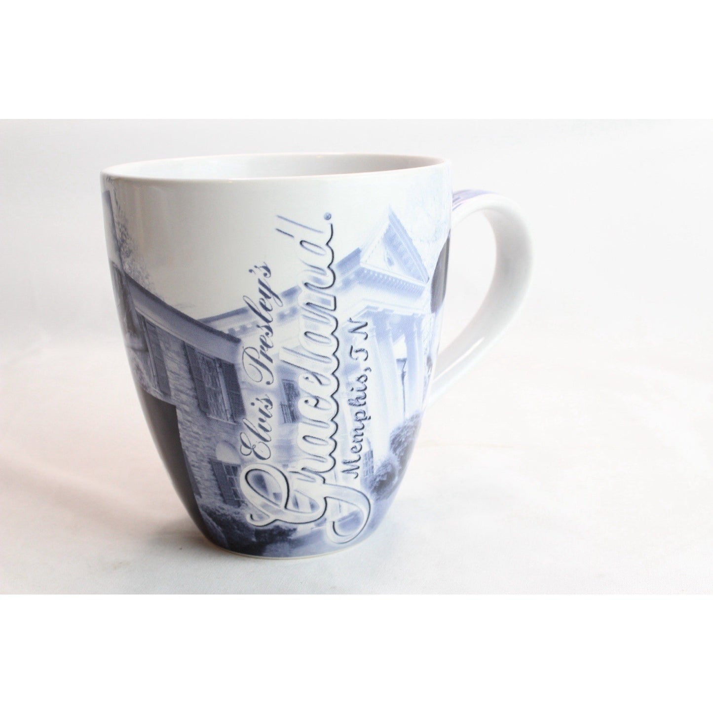 Elvis Presley Mug Cup Coffee Tea Graceland Black & White Photos Movies Rare Find