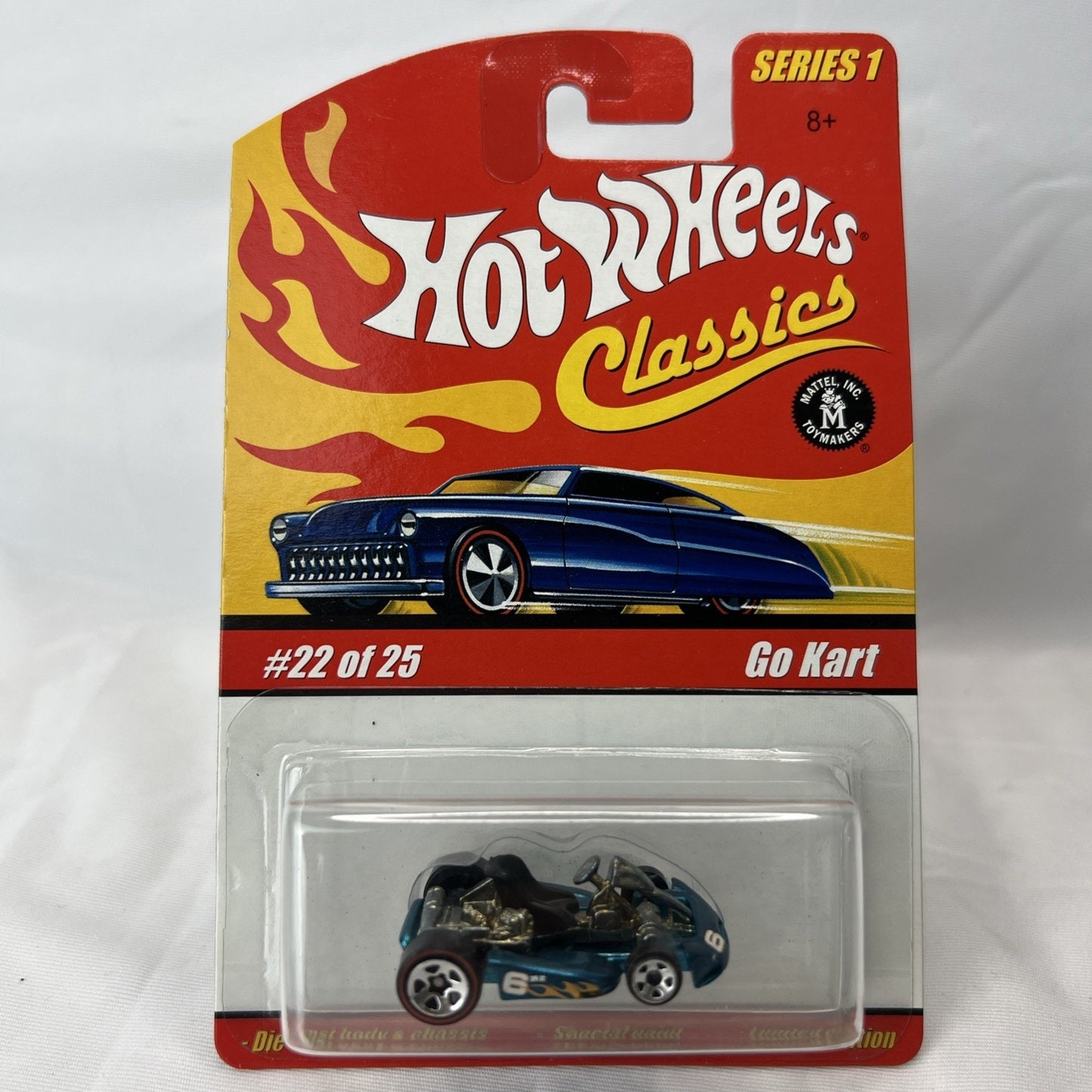 Hot Wheels Go Kart Car Classics Car #22 of 25 Series 1 Blue with Flames Rare