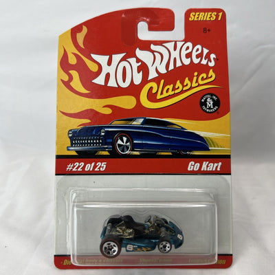 Hot Wheels Go Kart Car Classics Car #22 of 25 Series 1 Blue with Flames Rare