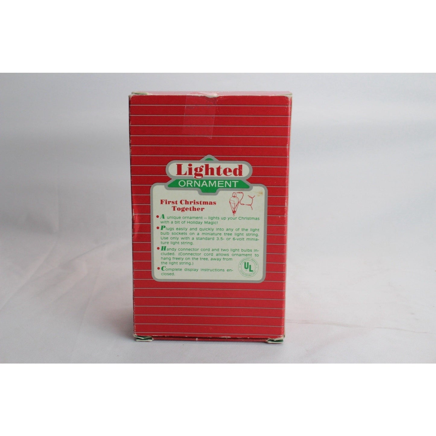 1986 Hallmark Cards Lighted Ornament First Christmas Together Hot Air Balloon