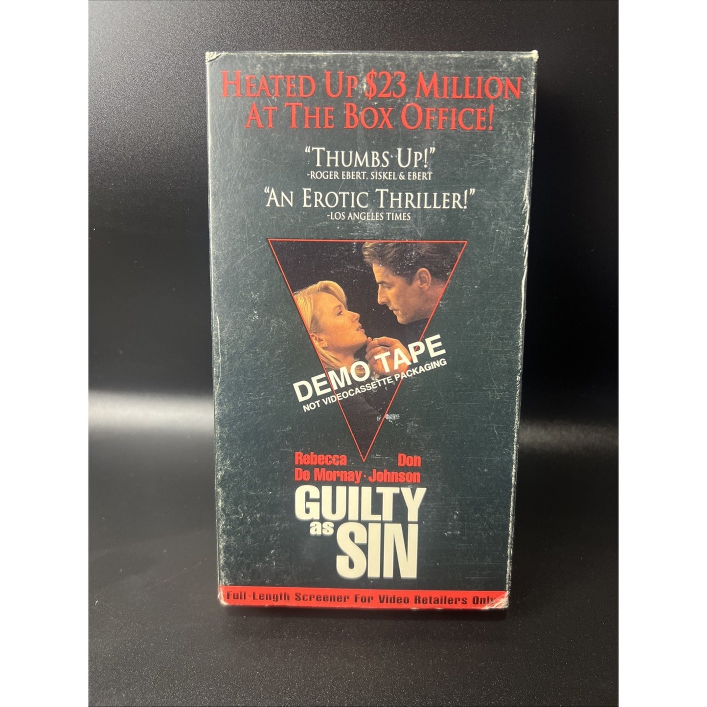 Guilty As Sin Vhs Demo Tape Full Length Screener Movie Film Rebecca De Mornay
