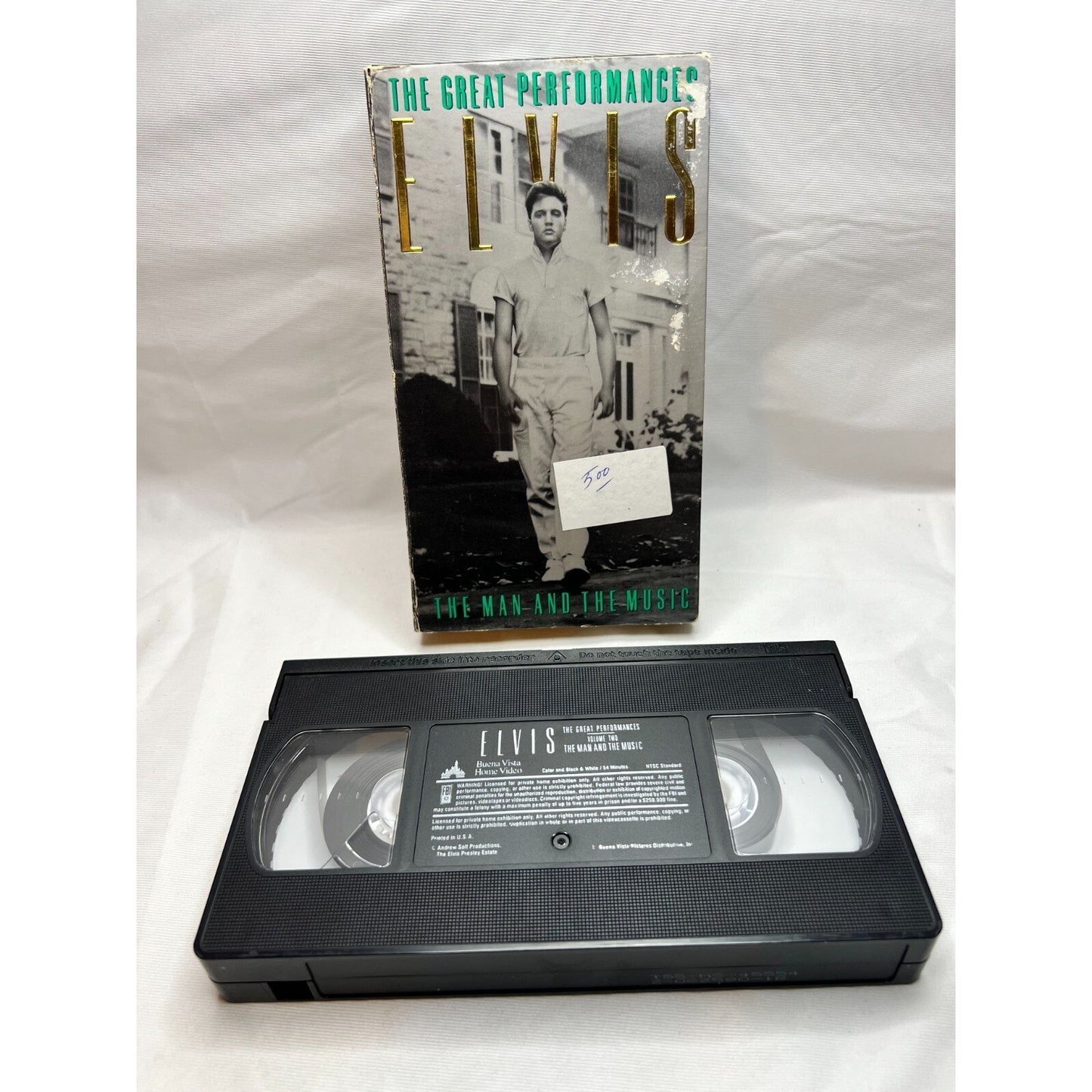 Elvis The Great Performances VHS The Man and The Music Tested Video Tape Used