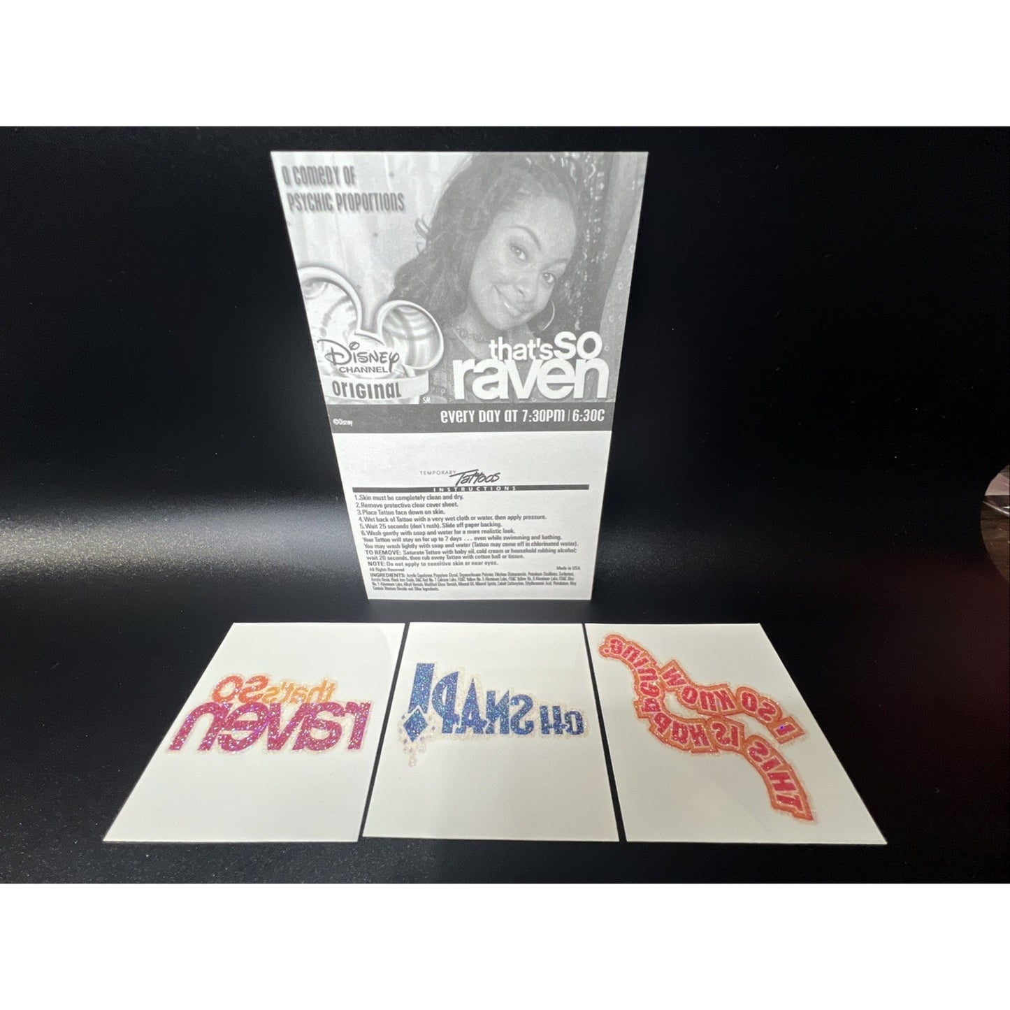 That’s So Raven Disney Channel Temporary Tattoos Rare Tattoo Original 4 Count