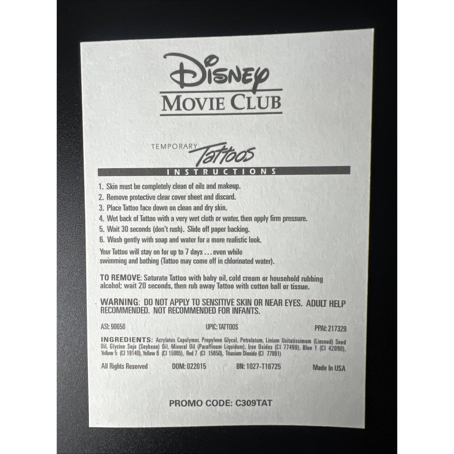 30 Tattoos Disney Movie Club Tinker Bell Temporary Tattoo Tinkerbell 10 Sheets