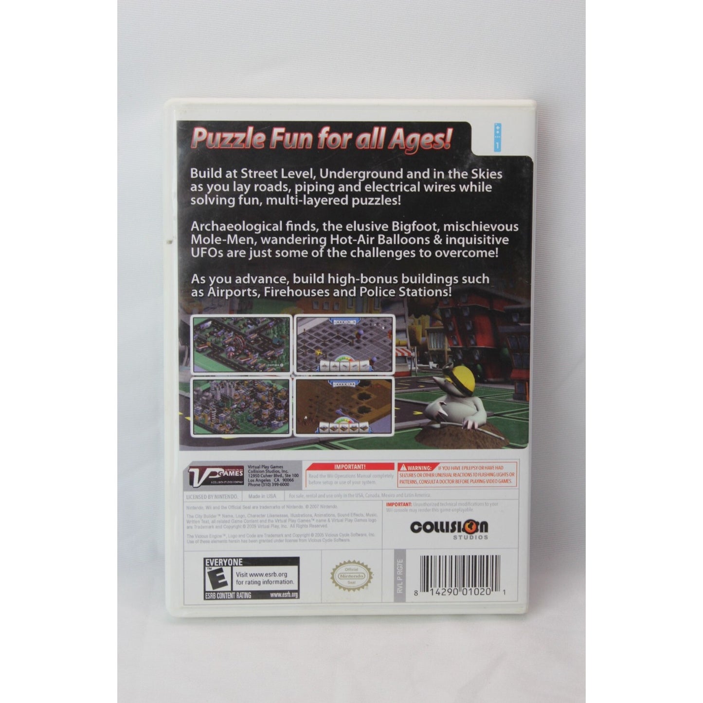 City Builder Nintendo Wii Tested Video Game Used