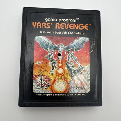 Yars Revenge Atari 2600 1981 Cartridge Vintage Retro Video Game Tested & Working