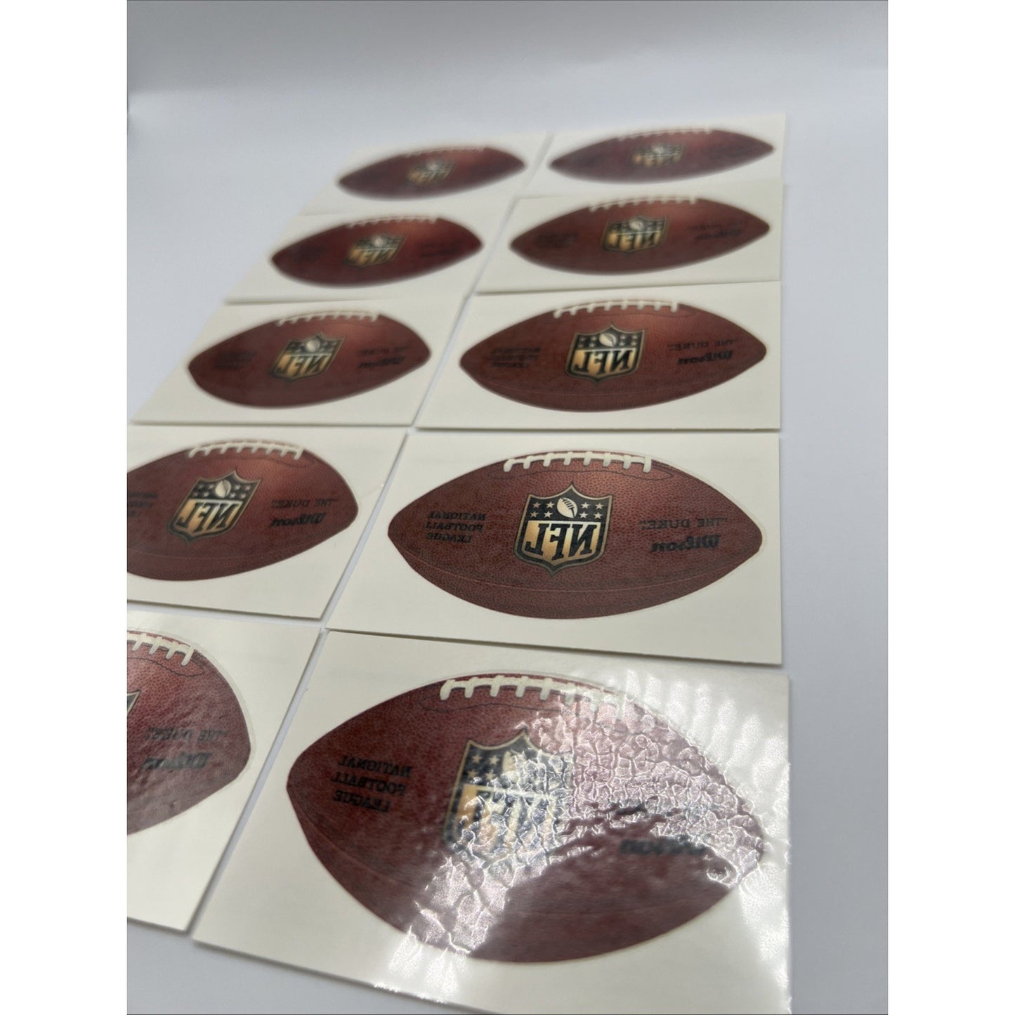 NFL 10 Pack Temporary Tattoos Face & Body Football Ball Sport Tattoo Wilson