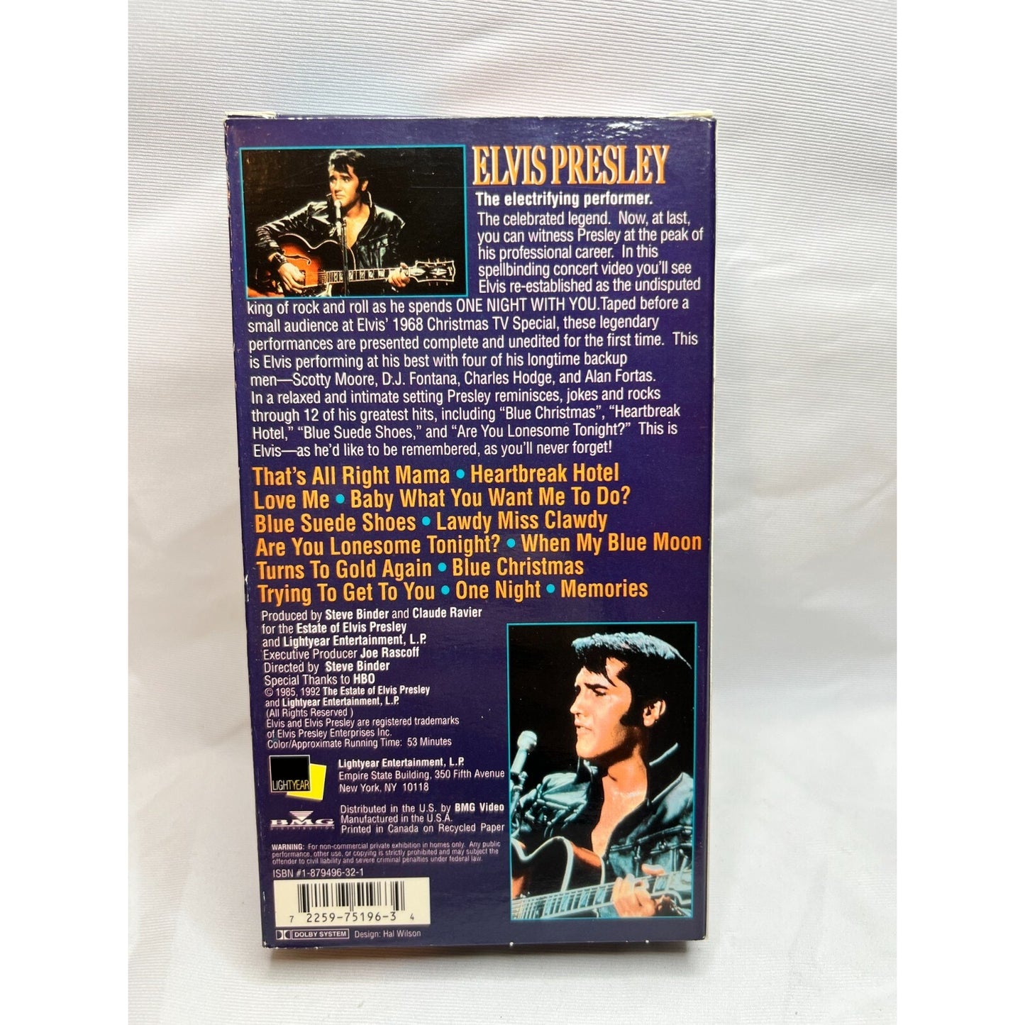 Elvis Presley The Concert Collection 3 VHS Set Tested Video Tapes Used