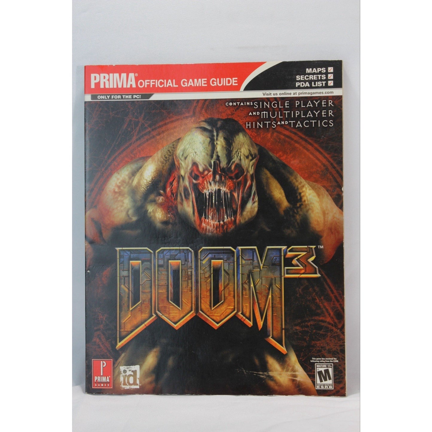 Doom 3 Prima Official Strategy Game Guide 2004 PC Video Game Help