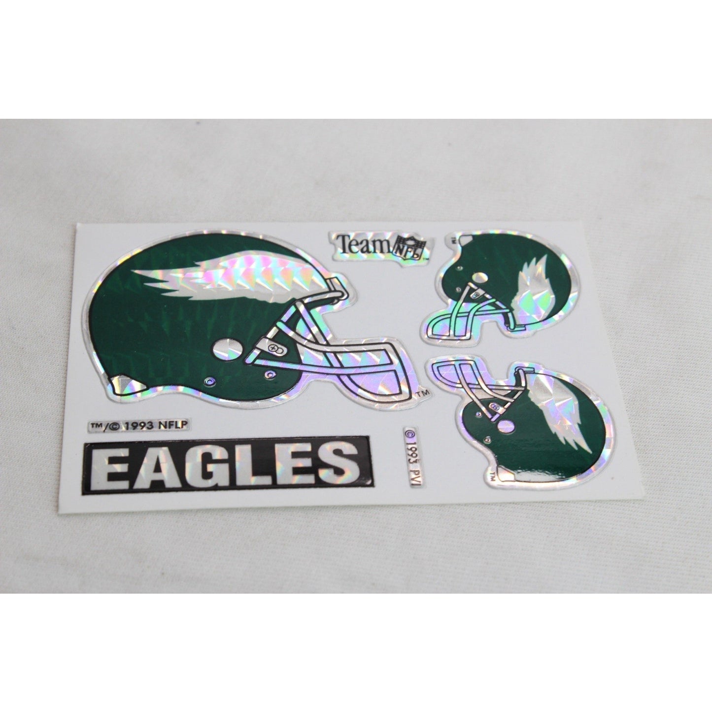 Philadelphia Eagles NFL Team 1993 Vending Machine Prism Sticker Vintage
