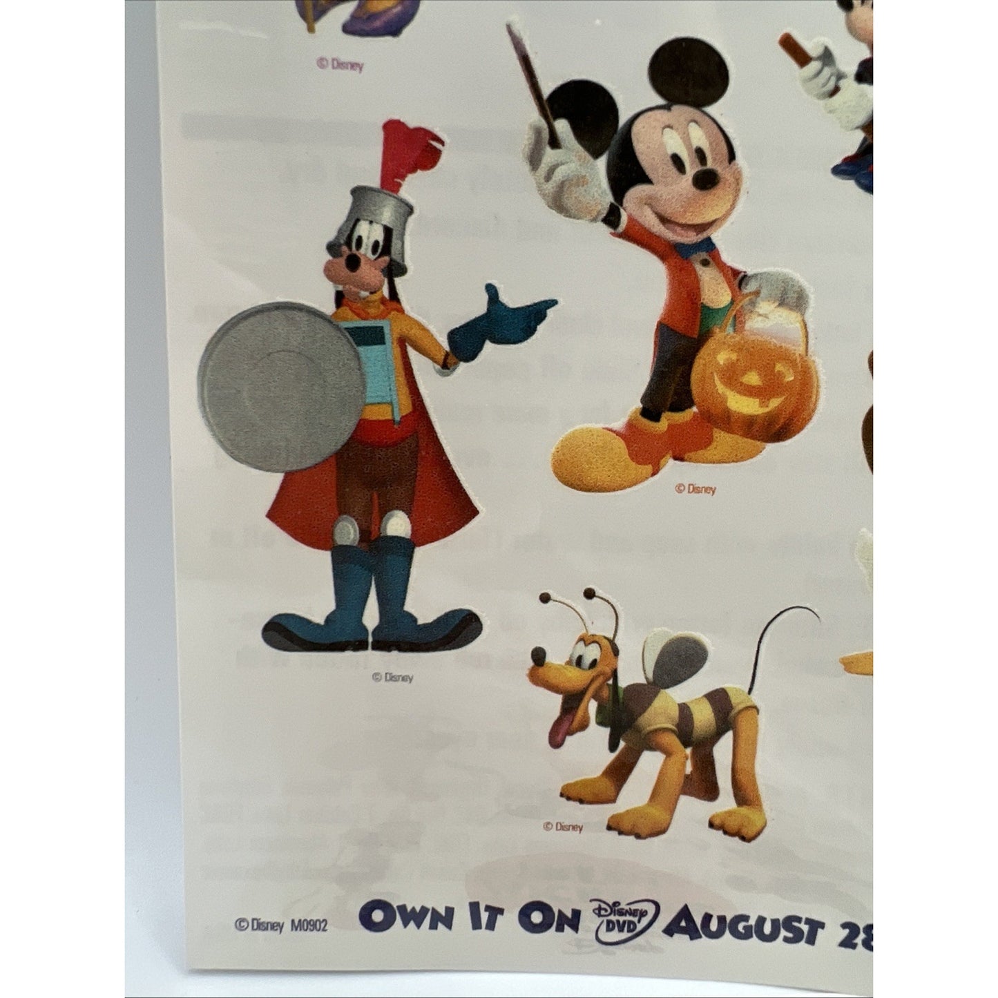 Disney Mickey Mouse Club House Treat Halloween DVD Temporary Tattoos Rare 6 Ct
