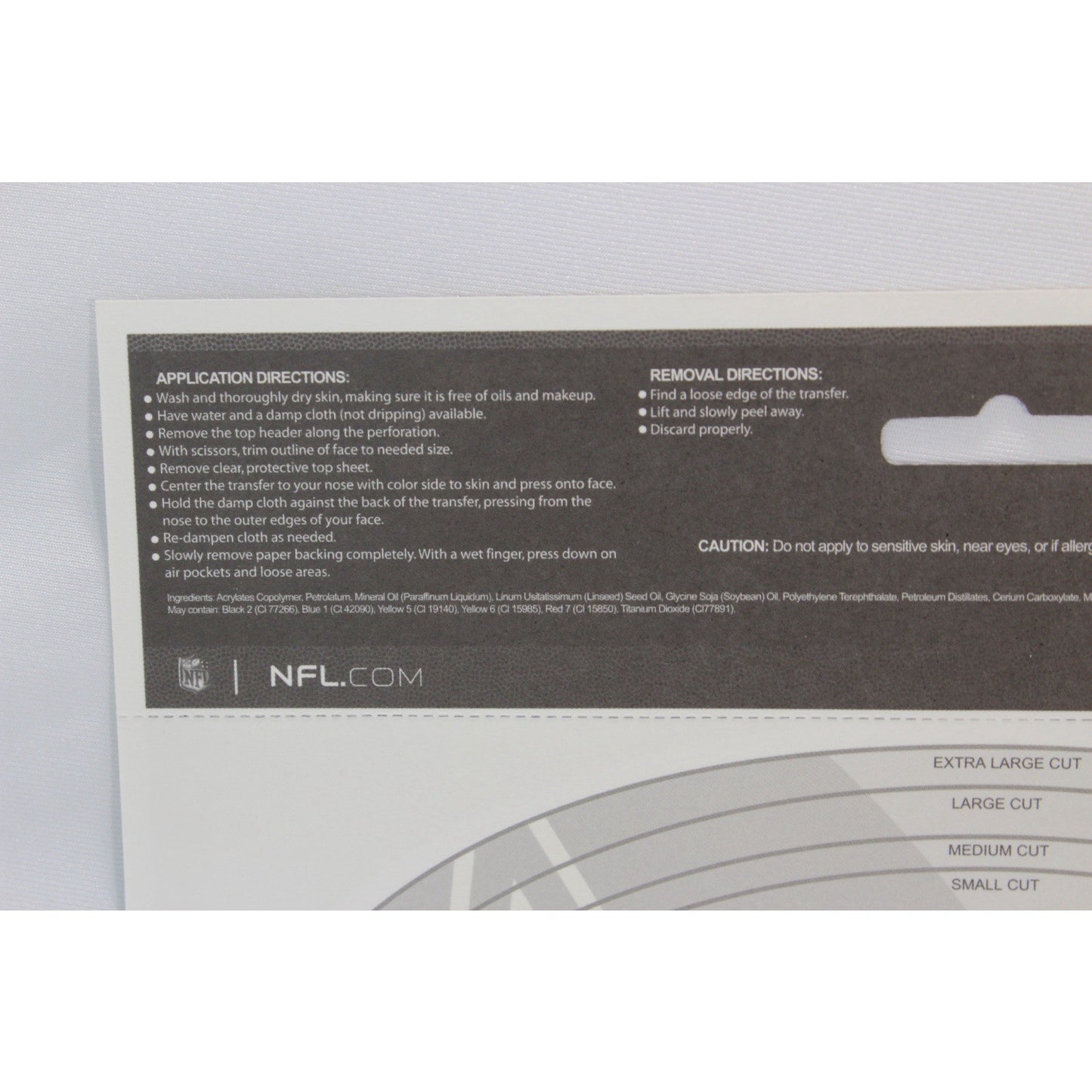 Dallas Cowboys Game Day Face Temporary Tattoo NFL Football Fan Peel Off Tattoos