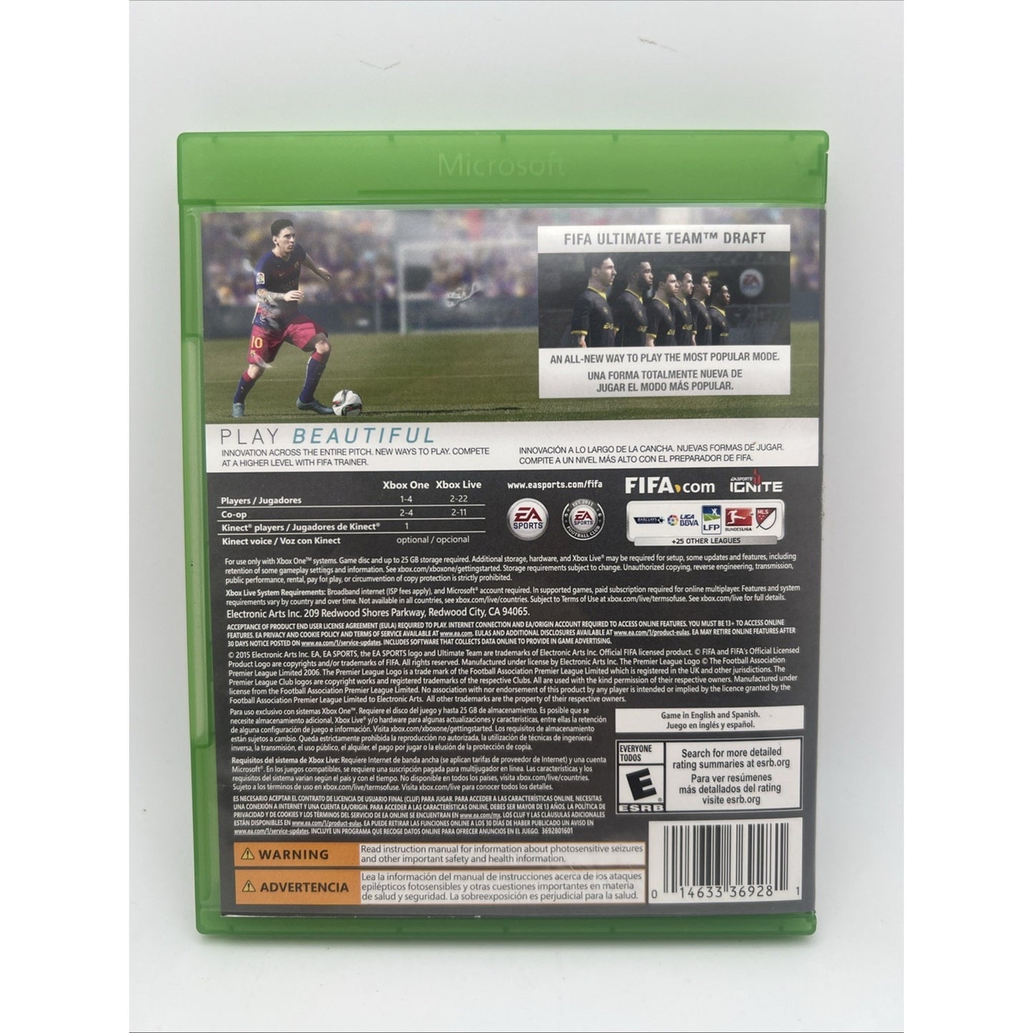 FIFA 16 Standard Edition (Xbox One, 2016) Complete In Case With Inserts Tested