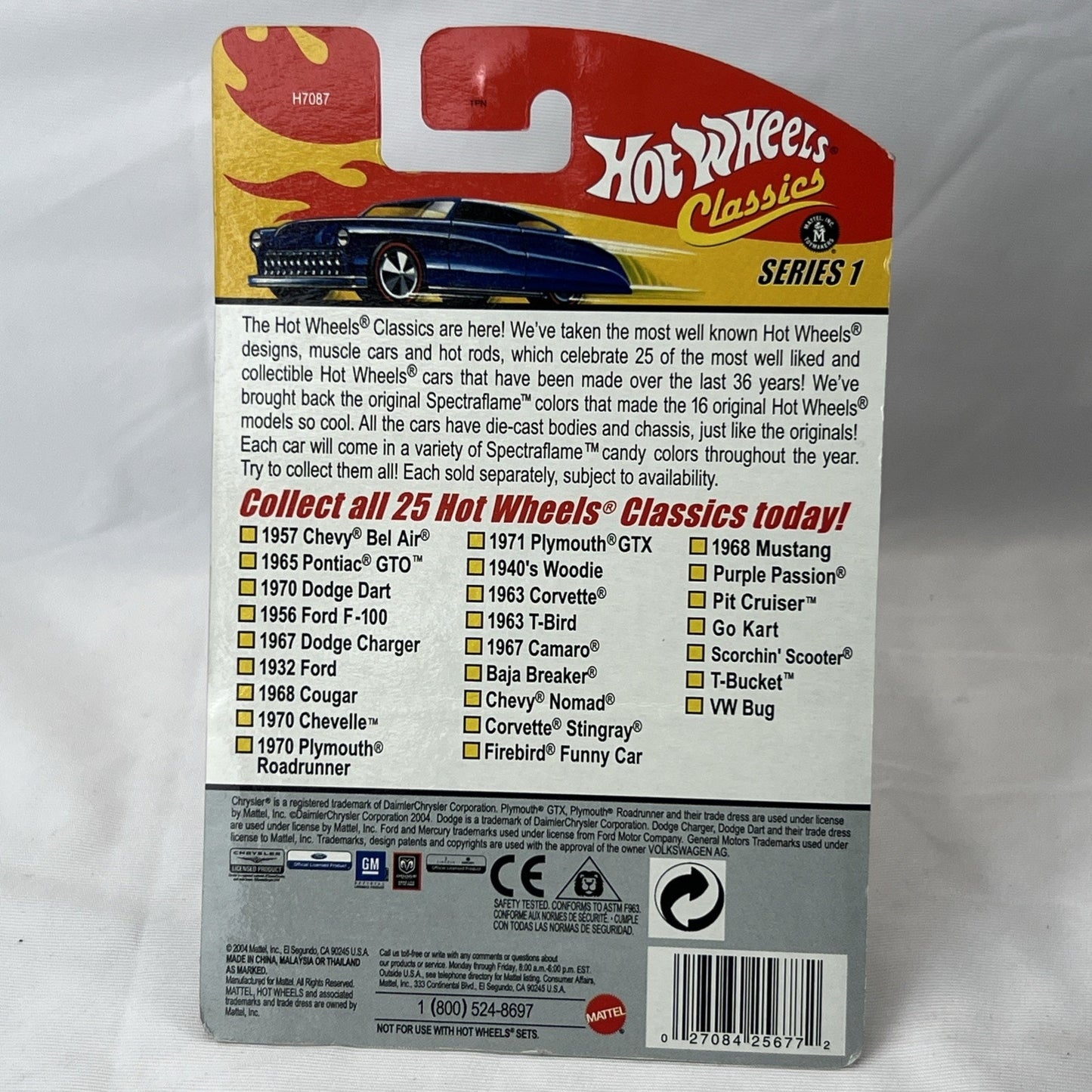 Hot Wheels Go Kart Car Classics Car #22 of 25 Series 1 Green Flames Die Cast