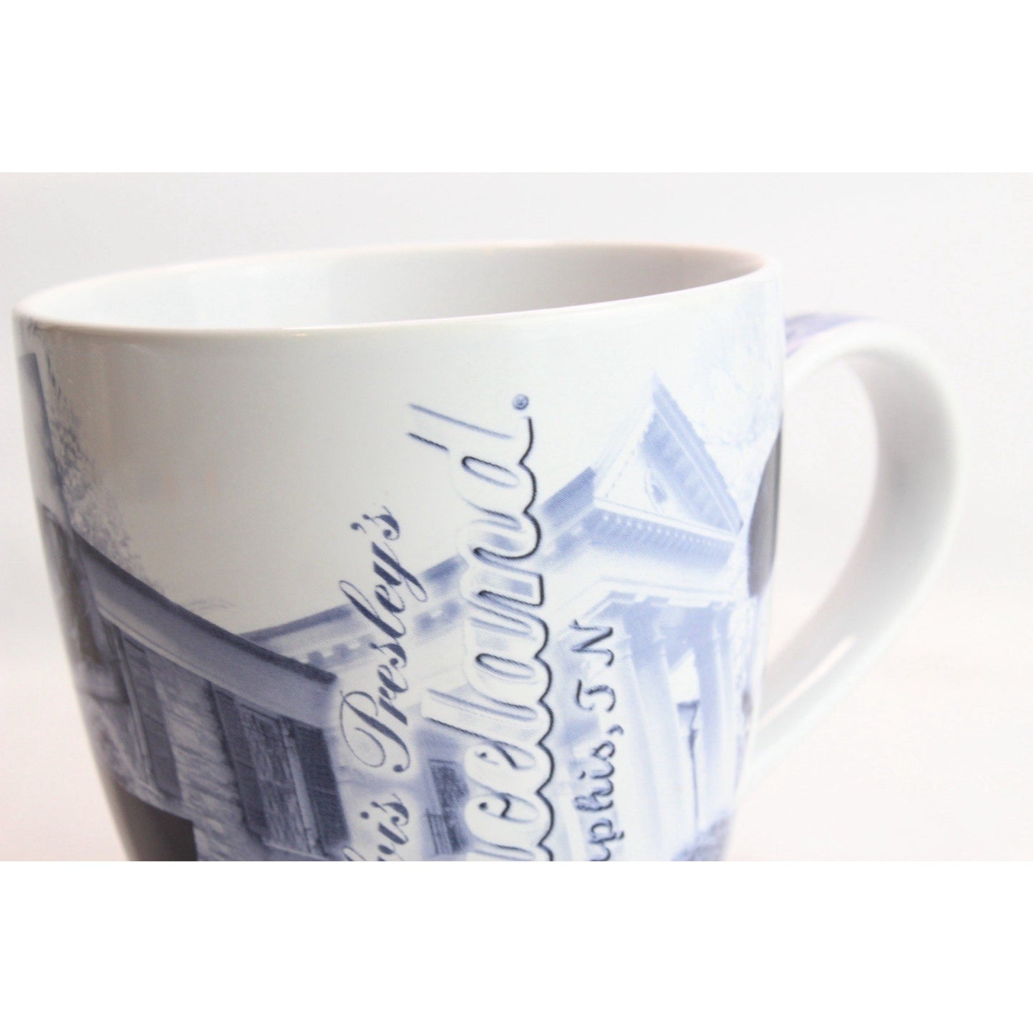 Elvis Presley Mug Cup Coffee Tea Graceland Black & White Photos Movies Rare Find