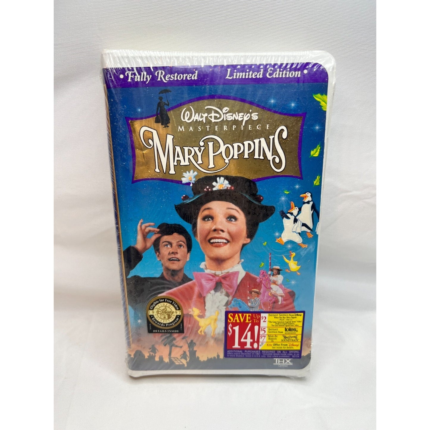 Mary Poppins VHS Walt Disney Masterpiece Limited Edition New Sealed
