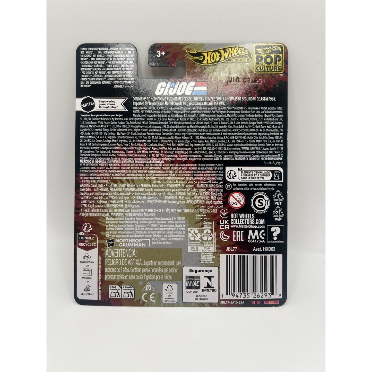 2025 Hot Wheels Premium Pop Culture G.I. Joe Combat Jet Sky Striker F-14 Tomcat