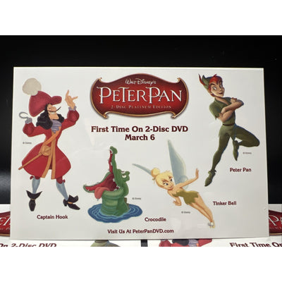 Walt Disney's Peter Pan DVD Temporary Tattoos 6 Sheets Rare Disney Movie Rewards