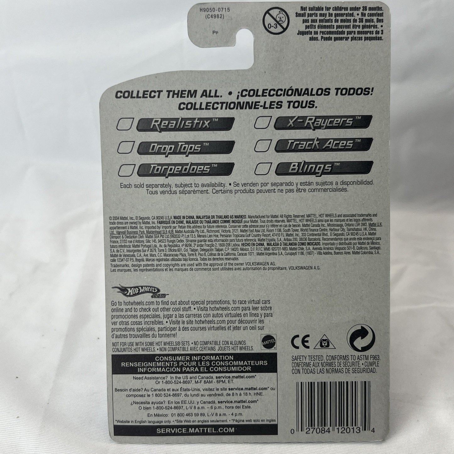 Hot Wheels 2005 Volkswagen New Beetle Cup 142 Gray and Red