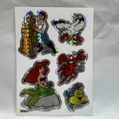 1990 Kodak Disney Little Mermaid Vending Machine Sticker Card Ariel & Eric Rare