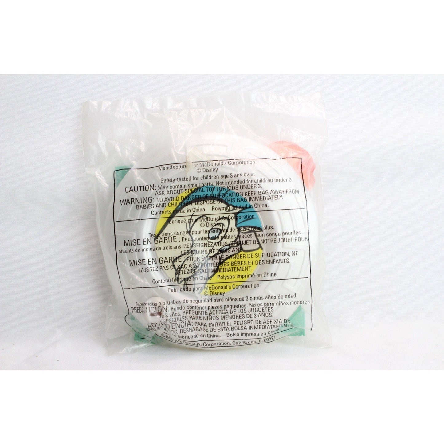 1997 McDonalds Happy Meal Toy Disney Hercules Pegasus Whistling Disc Frisbee