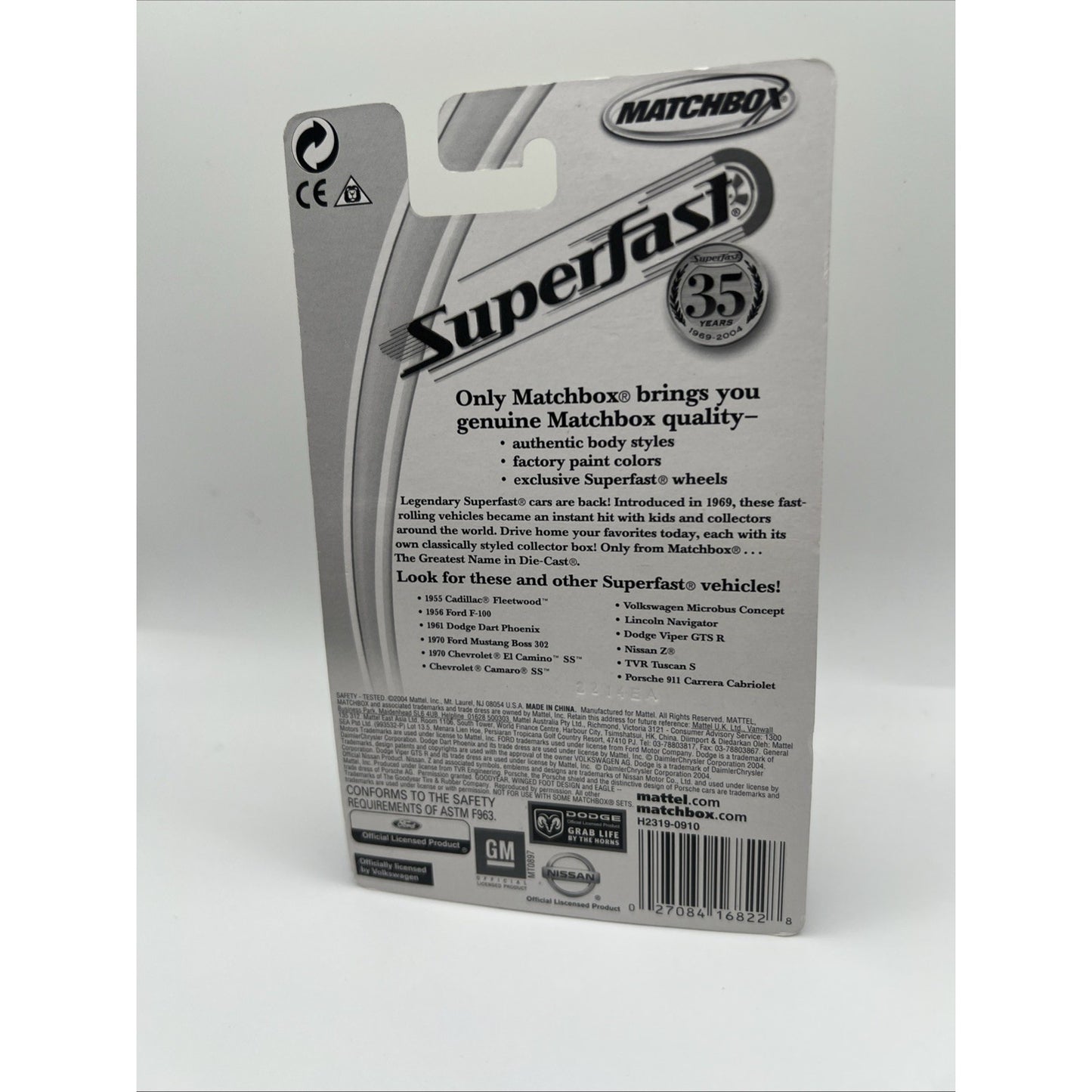 Matchbox 35th Superfast 1956 Ford F-100 2004 Mattel Blue Toy Truck #26 Die Cast