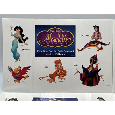 Walt Disney Aladdin DVD Temporary Tattoos Rare 6 Sheets Special Edition Jasmine