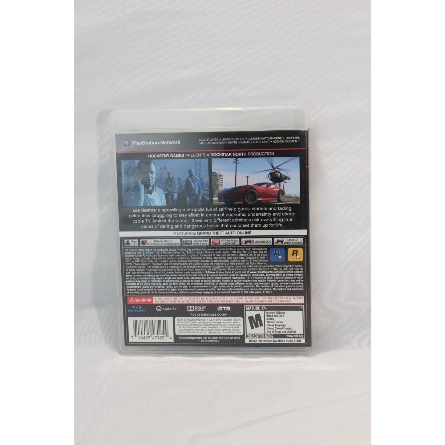 Grand Theft Auto V PlayStation 3 PS3 Tested Video Game Used Action Adventure