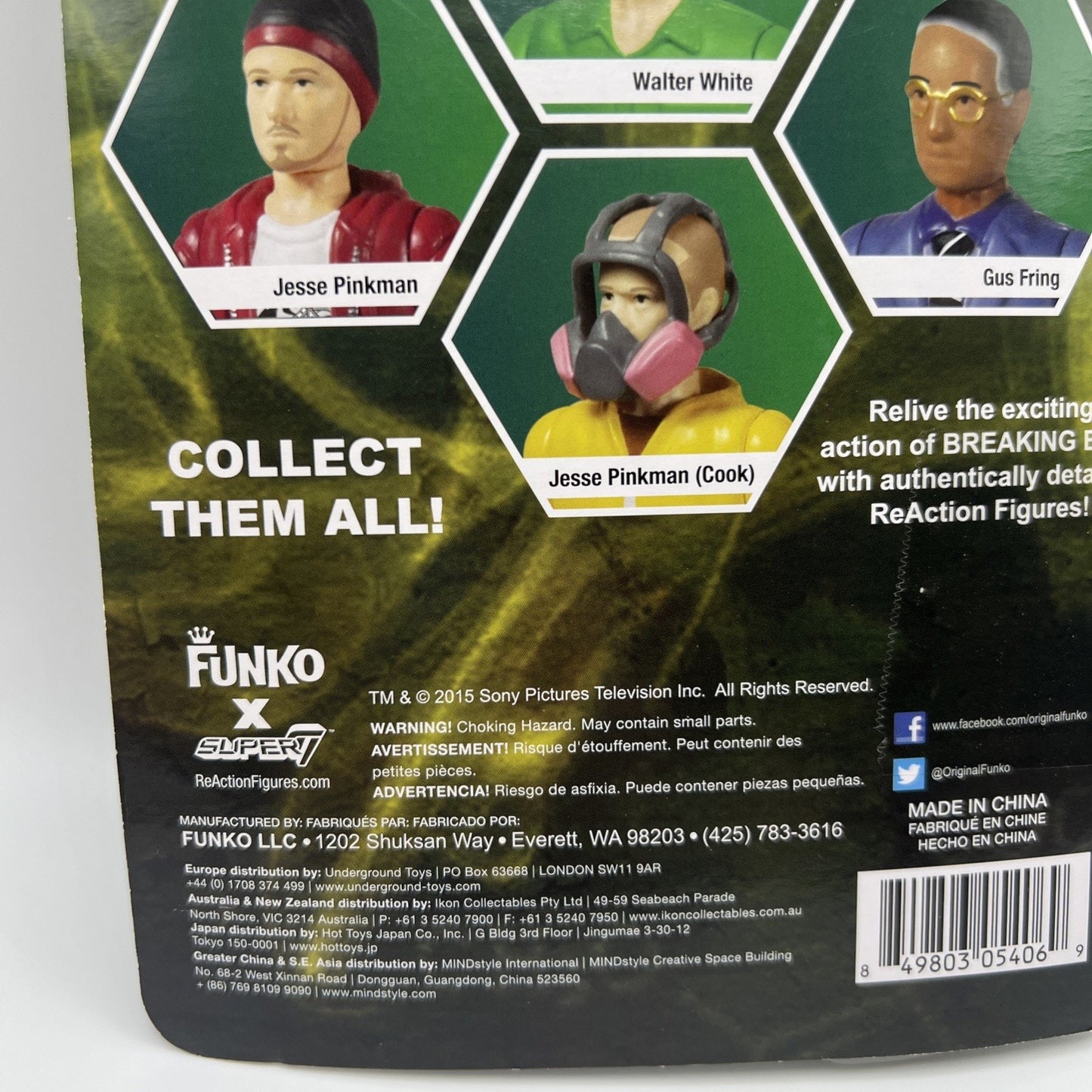 Breaking Bad Walter White ReAction 3 3/4" Action Figure 2015 Funko Sealed New