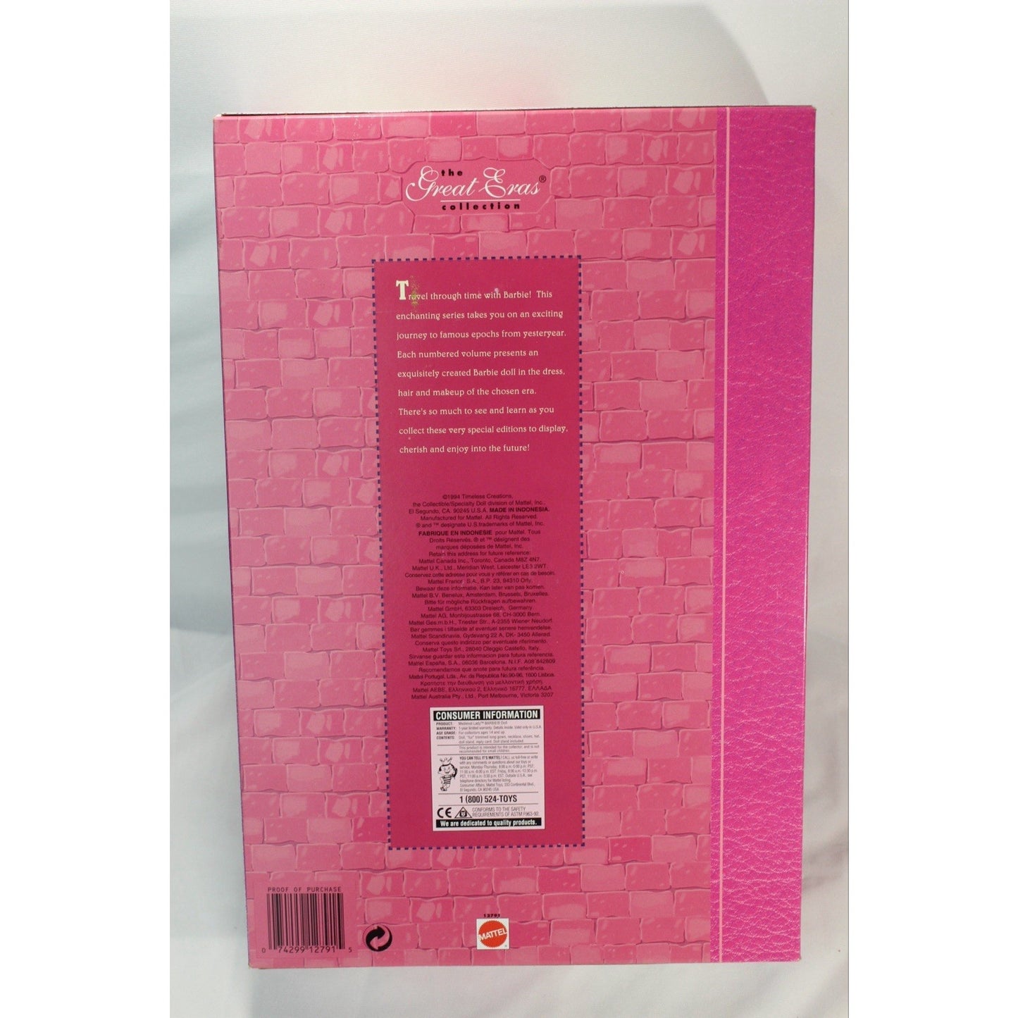 Barbie The Great Eras Medieval Lady Collection Special Edition Vintage Doll 1994