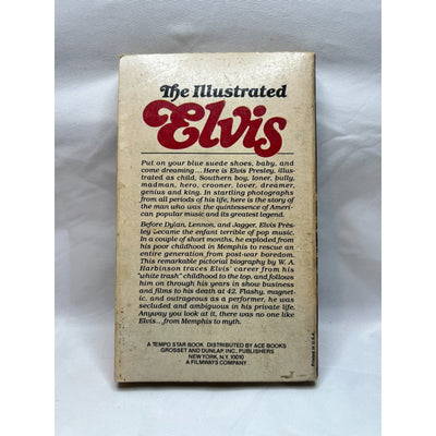The Illustrated ELVIS by W.A. Harbinson Hardcover Biography Book Used