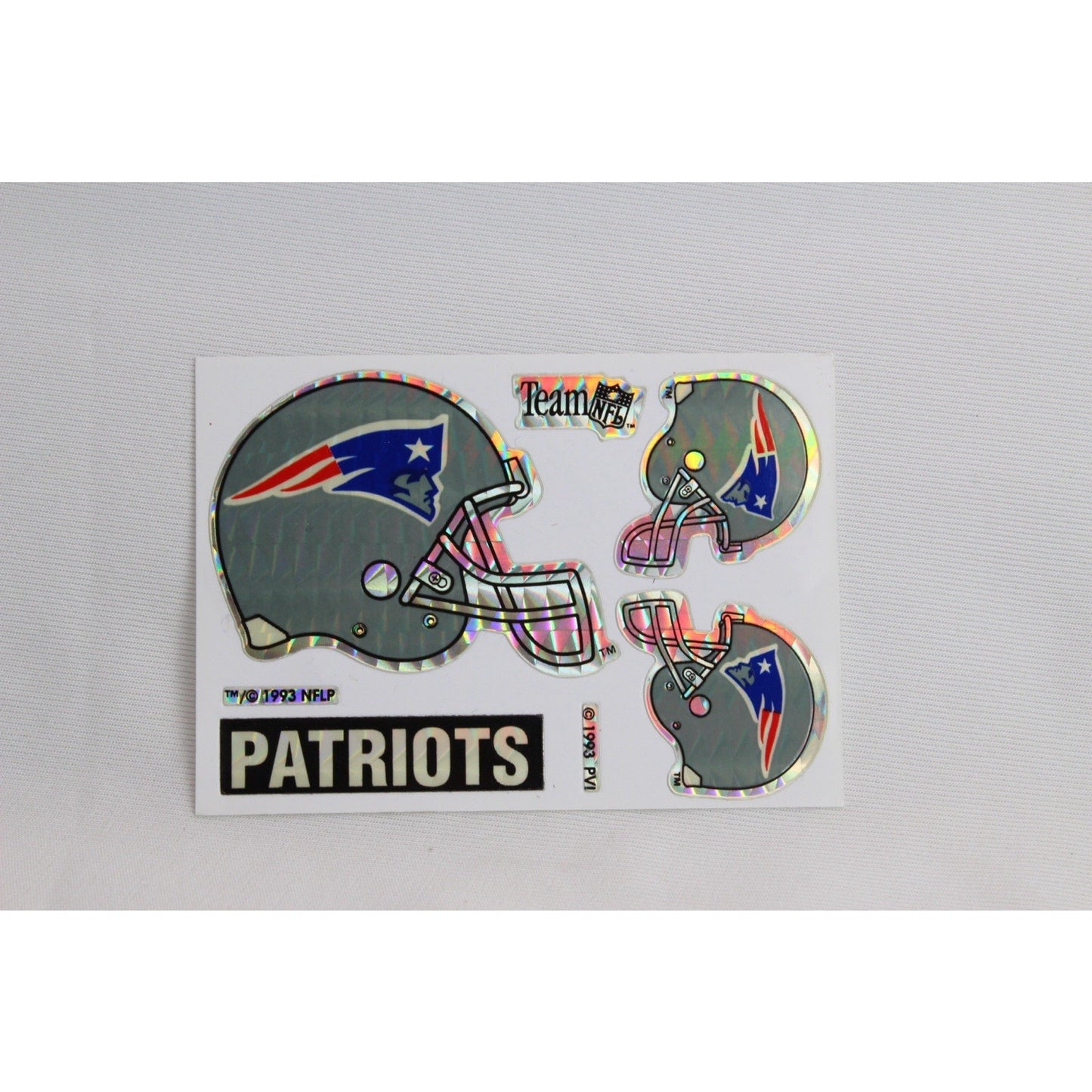 Vintage Prism Sticker 1993 NFL Vending Machine New England Patriots Football