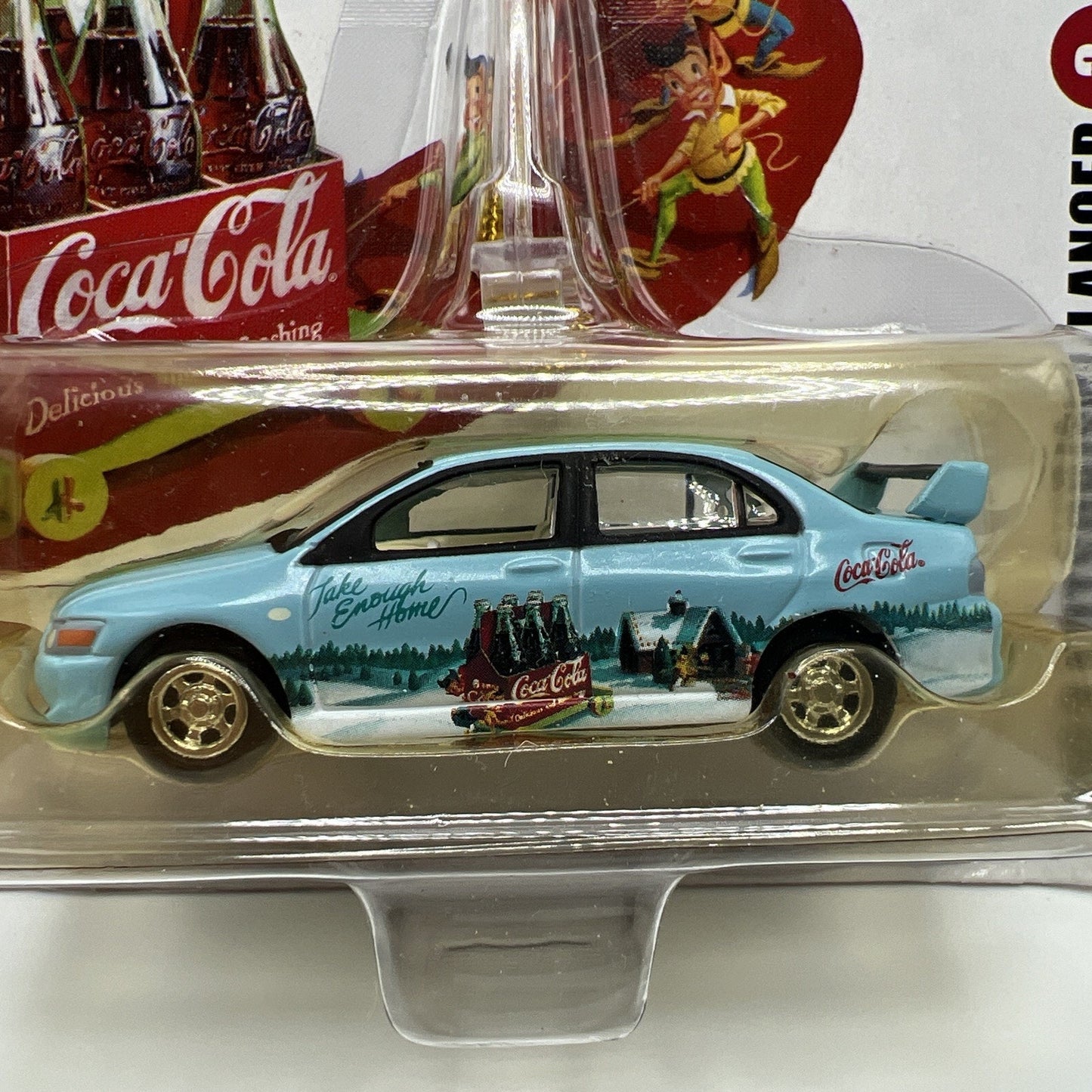 Johnny Lightning Coca Cola 2003 Mitsubishi Lancer Holiday Exclusive 2005 Rare